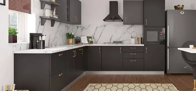 L shaped kitchen